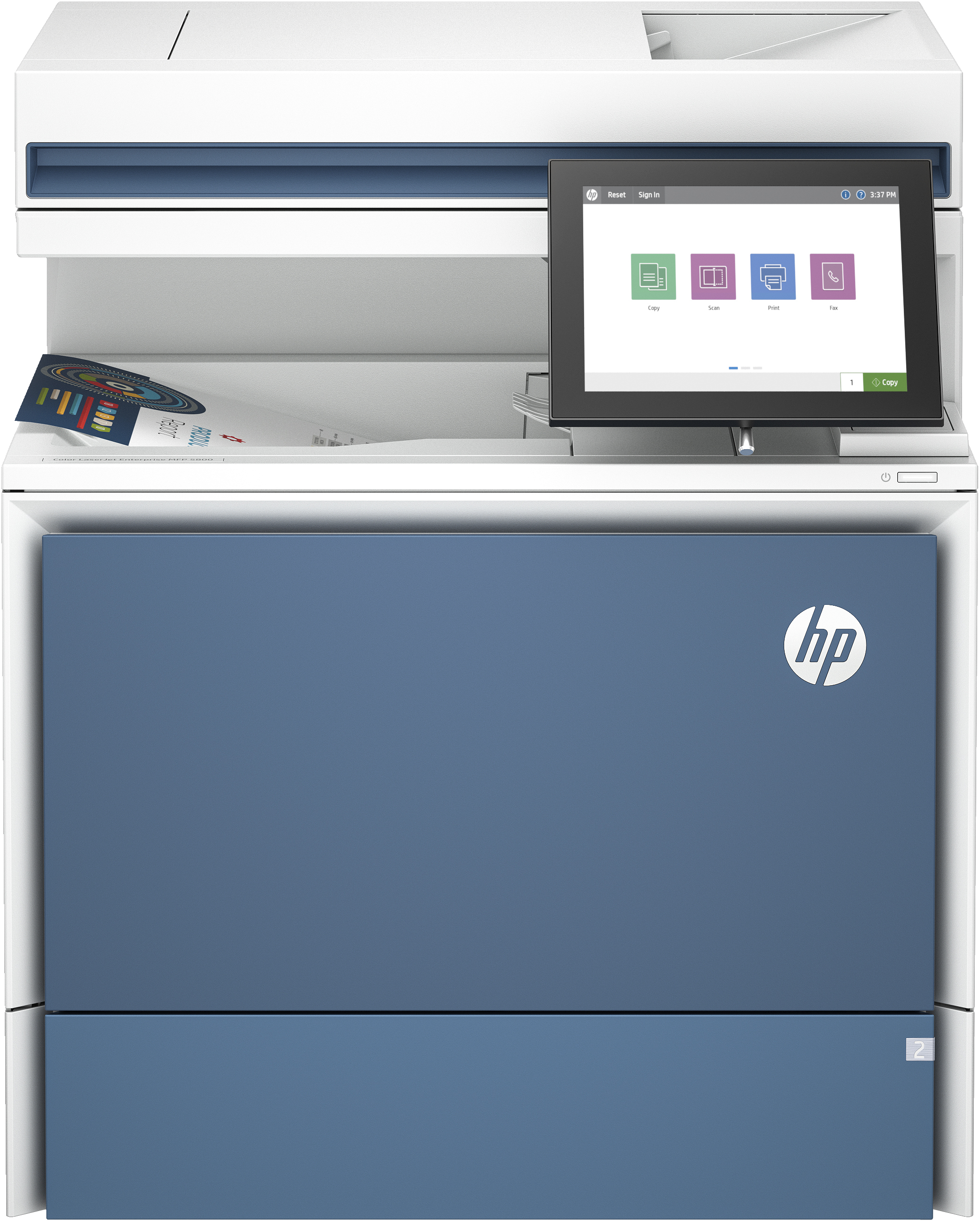 Image of HP LaserJet Color Enterprise MFP 5800dn Printer, Print, copy,...