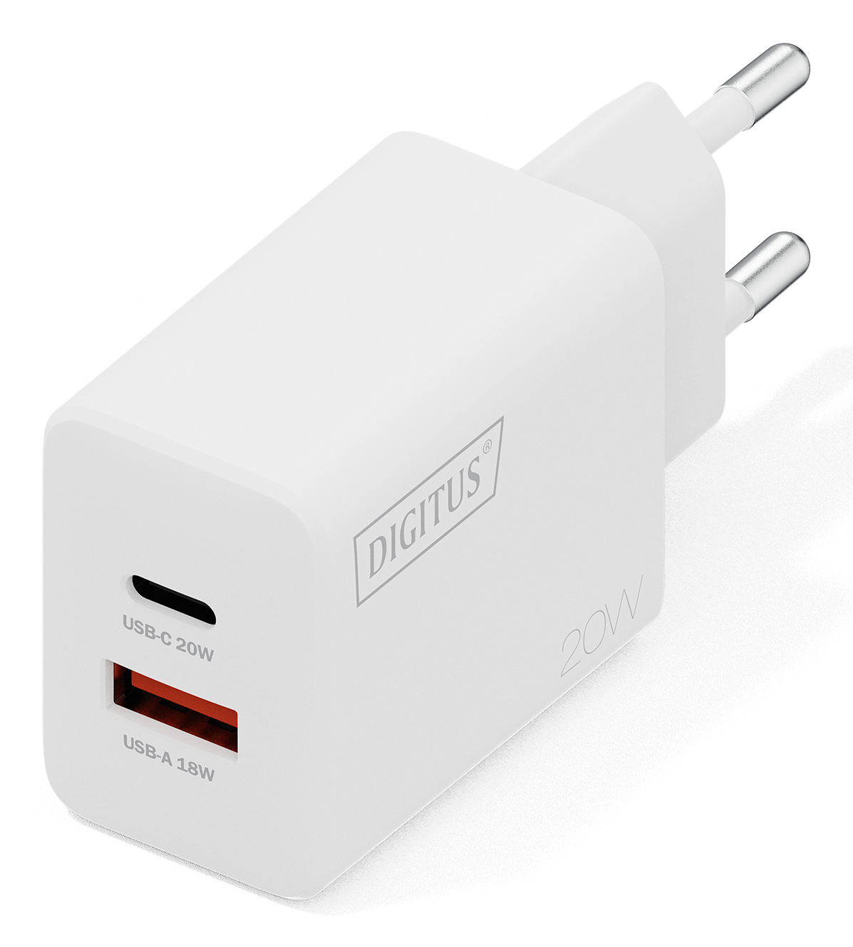 Digitus USB Charger 20W, 1x USB-C, 1x USB-A