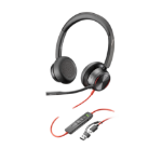 HP Poly Blackwire 8225 Stereo USB-C Headset +USB-C/A Adapter