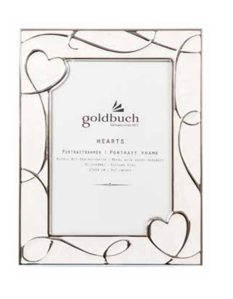 Image of Goldbuch Hearts - Metal - Beige White - Single picture frame -...