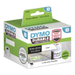 DYMO LabelWriter Durable Industrial Labels | 19mm x 64mm | White Poly | 2 Rolls of 450 (900 Self-Adhesive Labels) | Authentic | For LabelWriter Label Makers