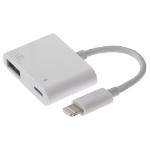 Maplin Lightning Connector Camera Download Adapter USB-A +  Lightning Charg Port