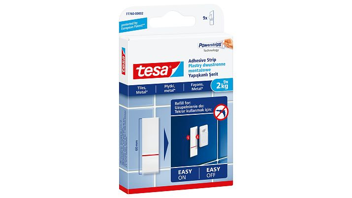 Image of TESA 77760 - Tape - White - 5 s - Blister - 9 pc(s)