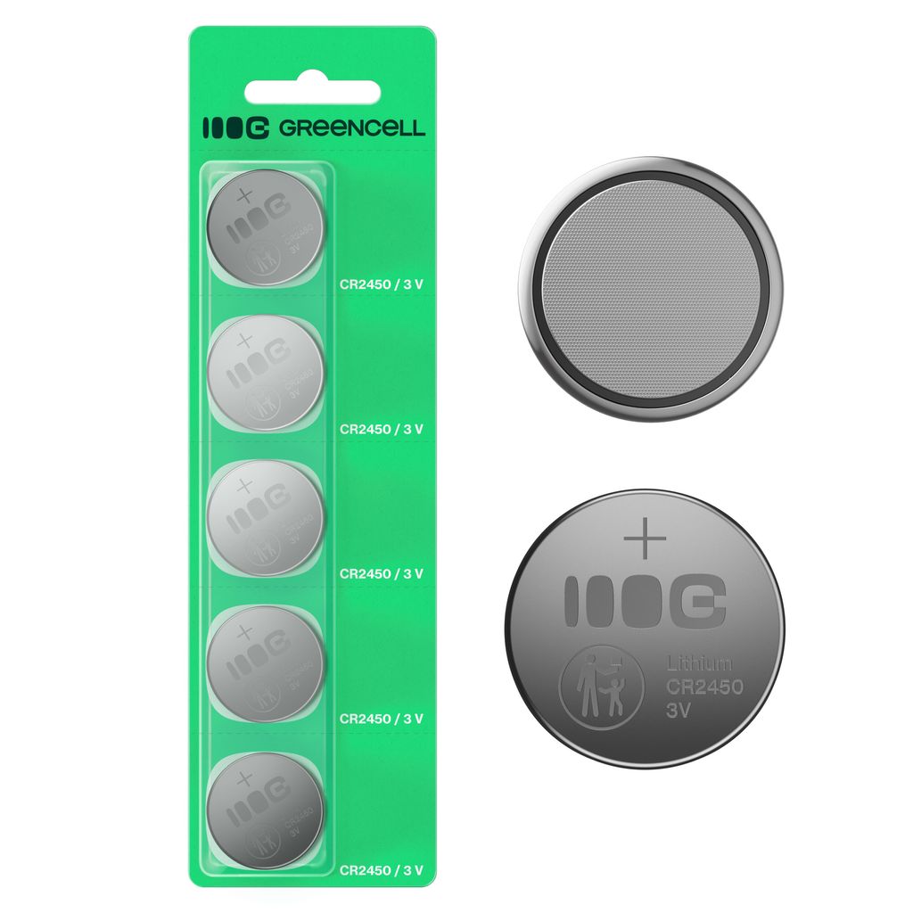 EU Product - Blister 5x Lithium battery CR2450 3V 600mAh button cell thumbnail