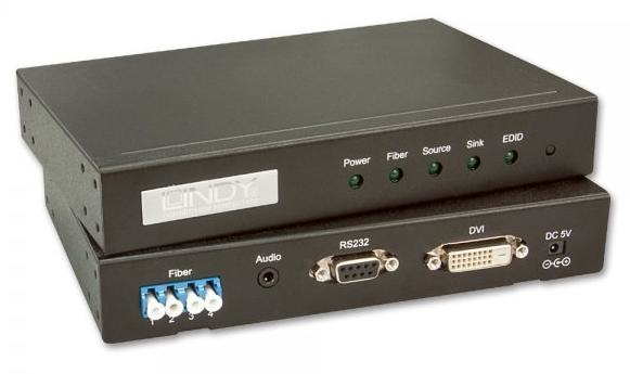 Lindy 38065 AV extender AV transmitter & receiver Black