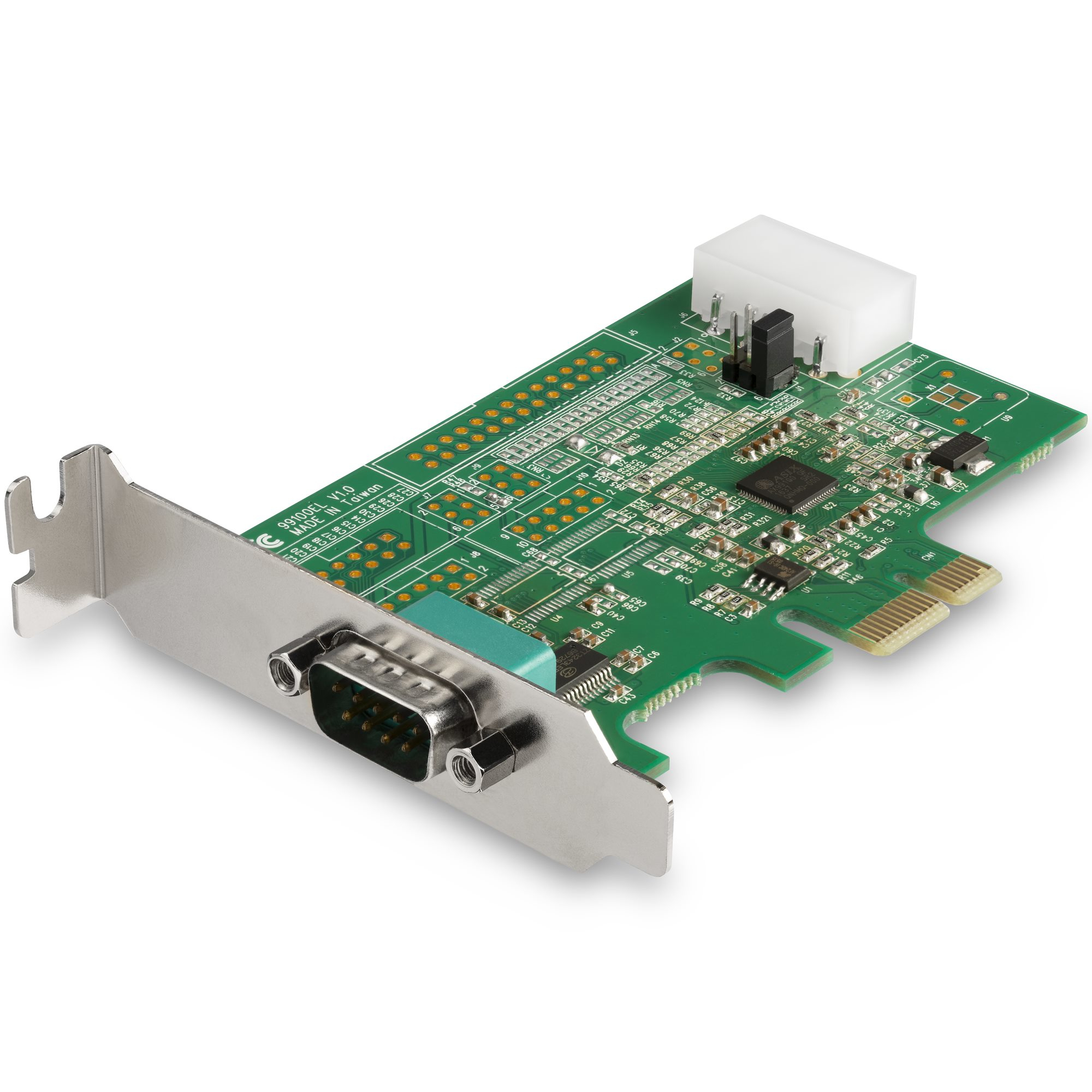 StarTech.com 4-port PCI Express RS232 Serial Adapter Card - PCIe RS232 Serial Host Controller Card - PCIe to Serial DB9 Card - 16950 UART - Expansion Card - Windows/Linux