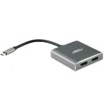 4Cabling 005.004.0204 video cable adapter 0.2 m USB Type-C 2 x HDMI Black
