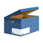 Bankers Box Decor Flip Top Box - Urban Slate Blue Pack of 5