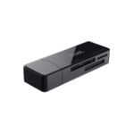 Trust Nanga Compacte USB 3.2 Gen1 Kaartlezer - compacte kaartlezer – compatibel met meerdere geheugenkaarten – zwart