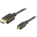 Deltaco HDMI-1053 HDMI-kabel 5 m HDMI Typ D (micro) HDMI Typ A (standard) Svart
