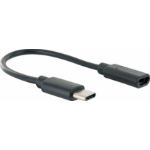 Schwaiger CK 3104 USB-kabel USB 2.0 0,15 m Micro-USB B USB C Zwart