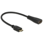 DeLOCK 0.23m mini-HDMI/HDMI HDMI cable HDMI Type C (Mini) HDMI Type A (Standard) Black