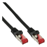 InLine 100pcs. Bulk-Pack Patch cable, S/FTP PiMf, Cat.6, PVC, CCA, black, 0.5m