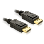 DeLOCK Cable Displayport 3m male - male Gold Black