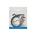 Lanberg CA-MJRC-10CC-0015-BK audio cable 1.5 m 3.5mm 2 x RCA Black