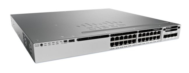 Cisco Catalyst WS-C3850-24T-E network switch Managed Black. Grey