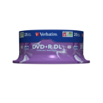 Verbatim DVD+R Double Layer 8x Matt Silver 25pk Spindle