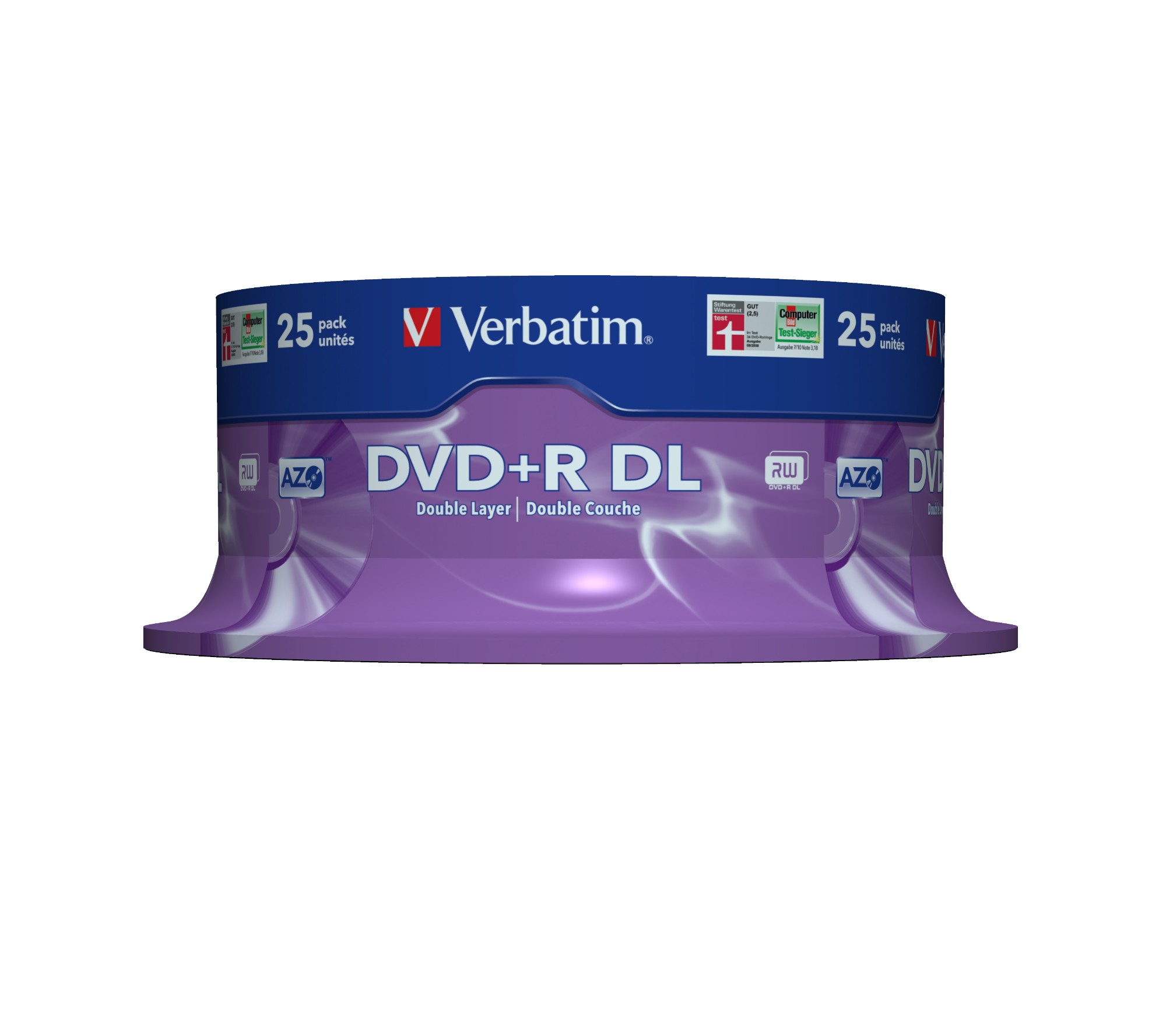 Verbatim DVD+R Double Layer 8x Matt Silver 25pk Spindle