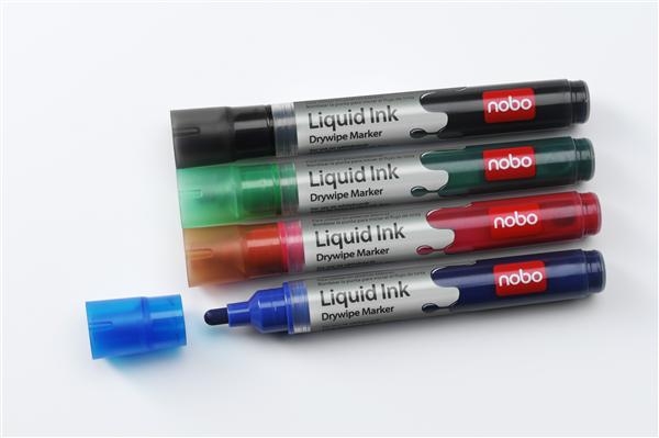 Photos - Felt Tip Pen Nobo Liquid Ink Drywipe Markers Assorted (6) 1901077 