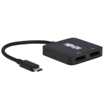 Tripp Lite U444-2DP-MST4K6 video cable adapter 4.72" (0.12 m) USB Type-C 2 x DisplayPort Black