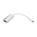 Tripp Lite U436-06N-GBW USB-C to Gigabit Network Adapter, Thunderbolt 3 Compatibility - White