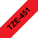Brother TZE-451 cinta para impresora de etiquetas Negro sobre rojo TZ