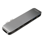 LogiLink UA0302 notebook dock/port replicator USB 3.2 Gen 1 (3.1 Gen 1) Type-C Aluminium, Black