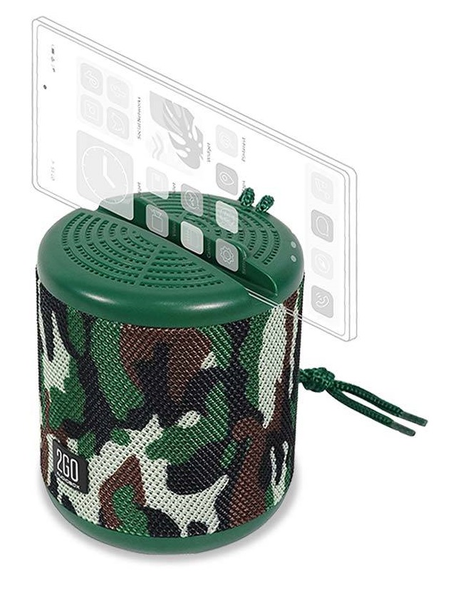 SONICGEAR AudioBox 2GO-Dock100 Portable BT/FM Speaker with Dock Camo
