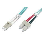 FDL 40M OM4 50/125 LC-SC DLX 2.8mm FIBRE OPTIC CABLE - AQUA