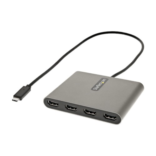 StarTech.com USB C to 4 HDMI Adapter - External Video & Graphics Card - USB Type-C to Quad HDMI Display Adapter Dongle - 1080p 60Hz - Multi Monitor Video Converter - Windows Only