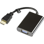 Deltaco HDMI-VGA7 video cable adapter 0.2 m VGA (D-Sub) + Micro USB Type-B Black