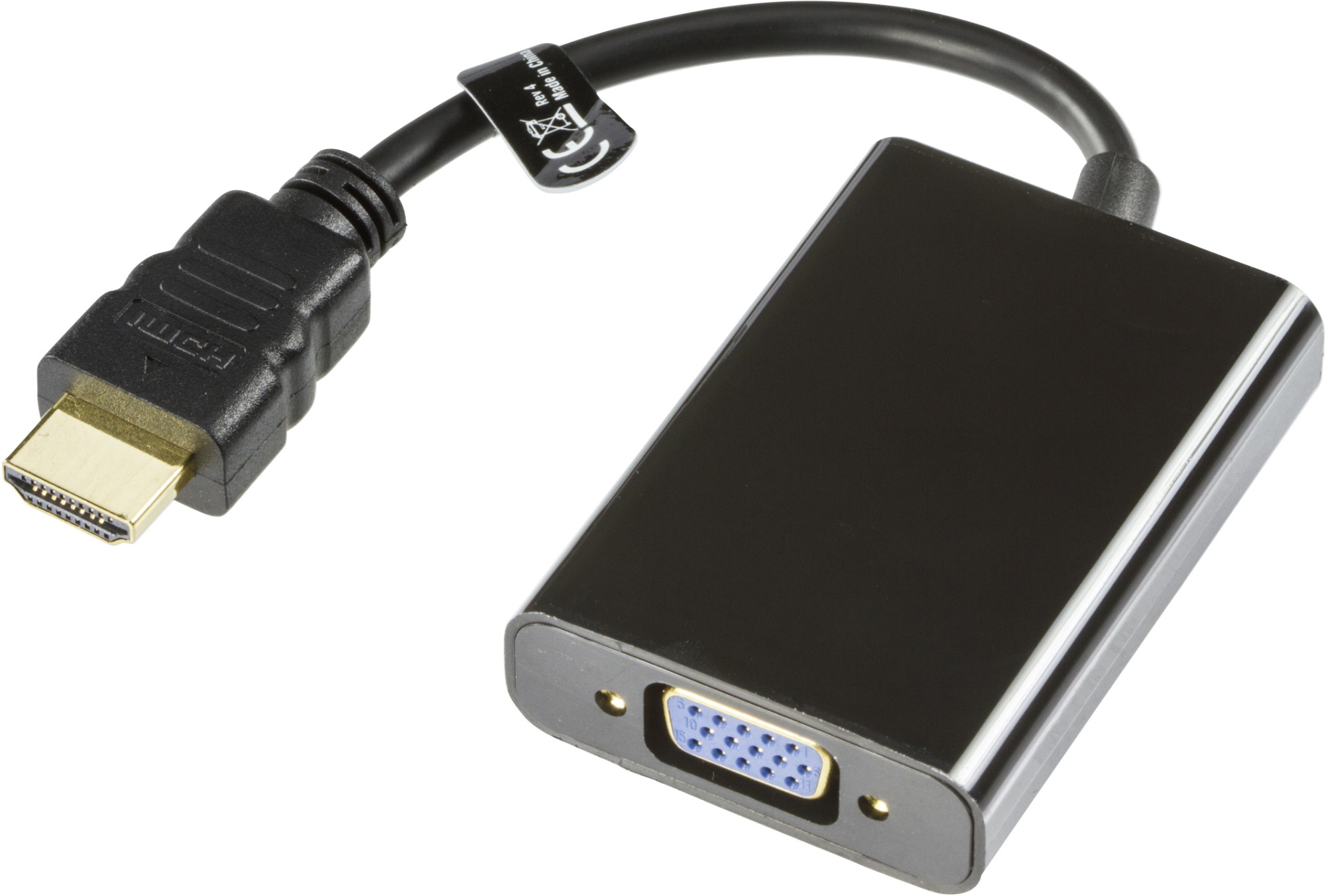 HDMI-VGA7 DELTACO EU Product - HDMI to VGA & Audio Adapter, 0.2m - Black
