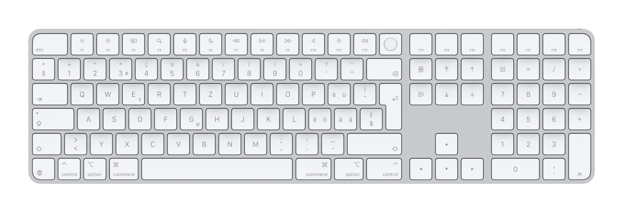 Apple Magic keyboard Universal USB + Bluetooth QWERTZ Swiss White