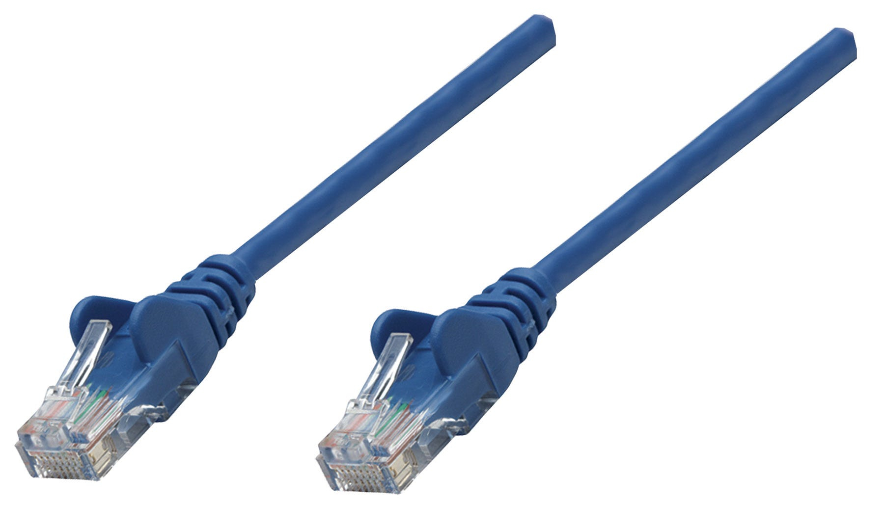 Photos - Cable (video, audio, USB) INTELLINET Network Patch Cable, Cat6A, 0.25m, Blue, Copper, S/FTP, LSO 737 