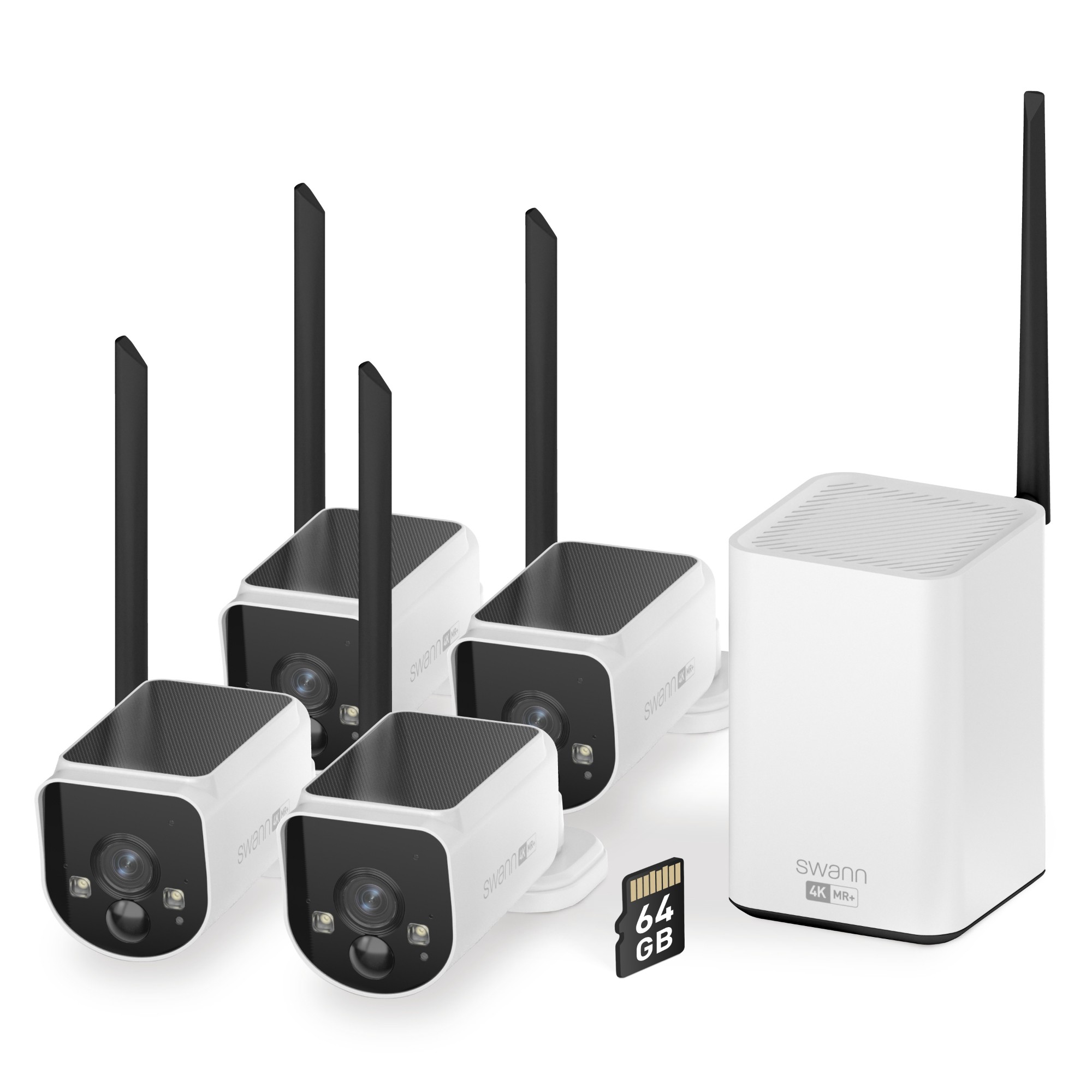 Swann Maxranger4k Solar Security System With Long Range Wireless And 6