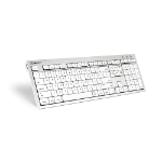 Logickeyboard SKB-CWMU-UK keyboard Office USB QWERTY UK English Silver, White