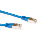 ACT Blauw 1 meter LSZH SFTP CAT6 patchkabel met RJ45 connectoren