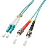 Lindy 5.0m OM3 LC - ST Duplex fibre optic cable 5 m Turquoise