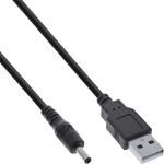InLine USB DC power adapter cable, USB A male to DC 3.5x1.35mm 2m