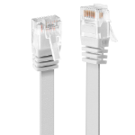 Lindy 0.3m Cat.6 U/UTP Flat Cable, White