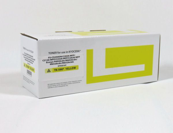Image of DATA DIRECT Kyocera FSC2016 2026 2126 Toner Yellow Compatible TK590Y