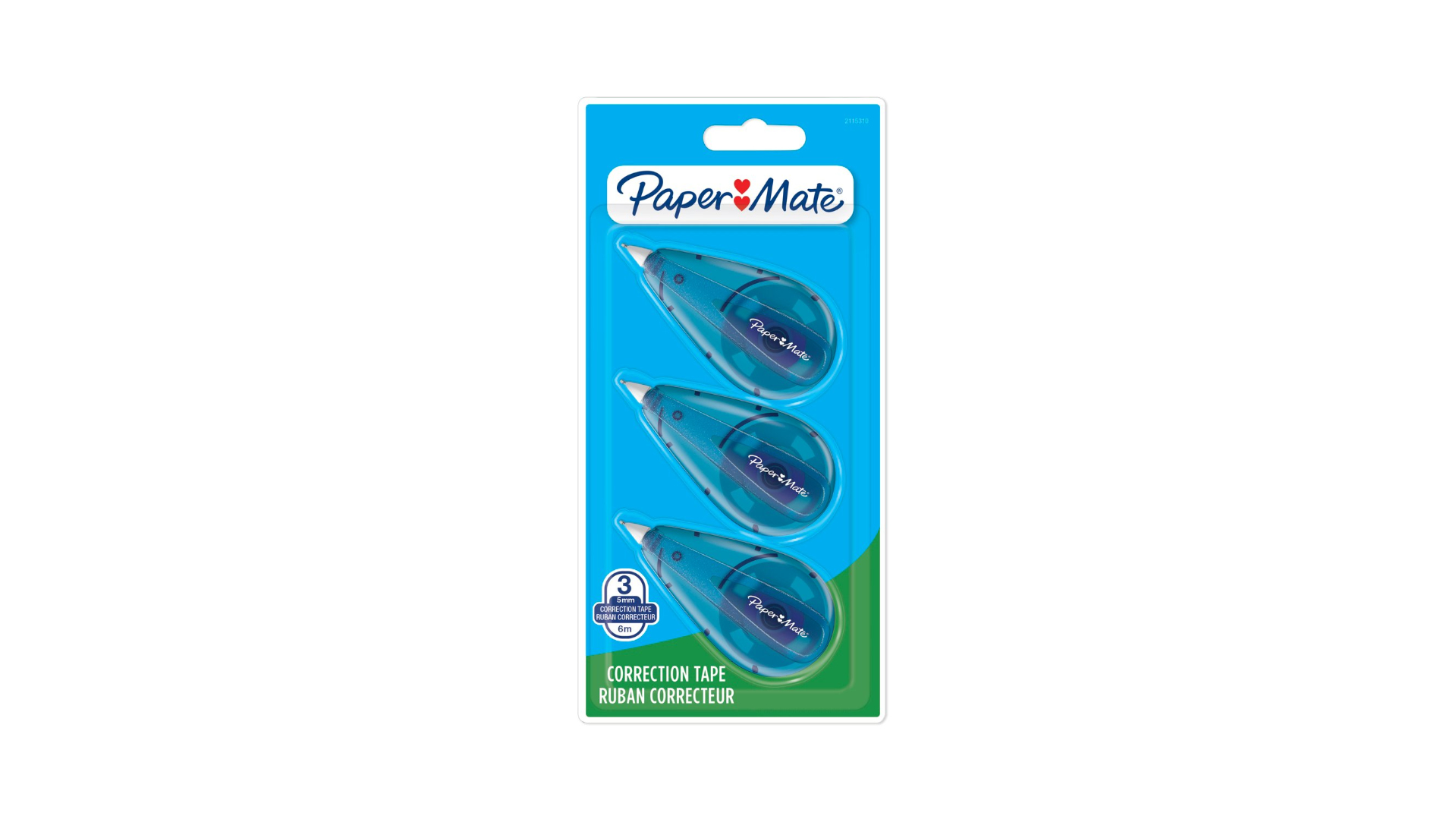 Paper Mate 12PK 3 Liquid DryLine Mini Correction Tape 5mm x 6M tape