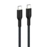 BELKIN BoostCharge Pro Braided USB-C To USB-C (2M) - Black (CAB025FQ2MBK), 240W 2.0, 30K+ Bend, USB-IF Certified, Apple, Samsung,2 Years Warranty