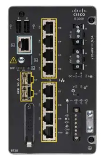 Cisco Catalyst IE-3300-8T2S-E network switch Managed L2 Gigabit Ethernet (10/100/1000) Black