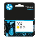 HP 937 YELLOW ORIGINAL INK CARTRIDGE 800 PAGE YIELD FOR OJPRO 9132E 9133 9135E 9130