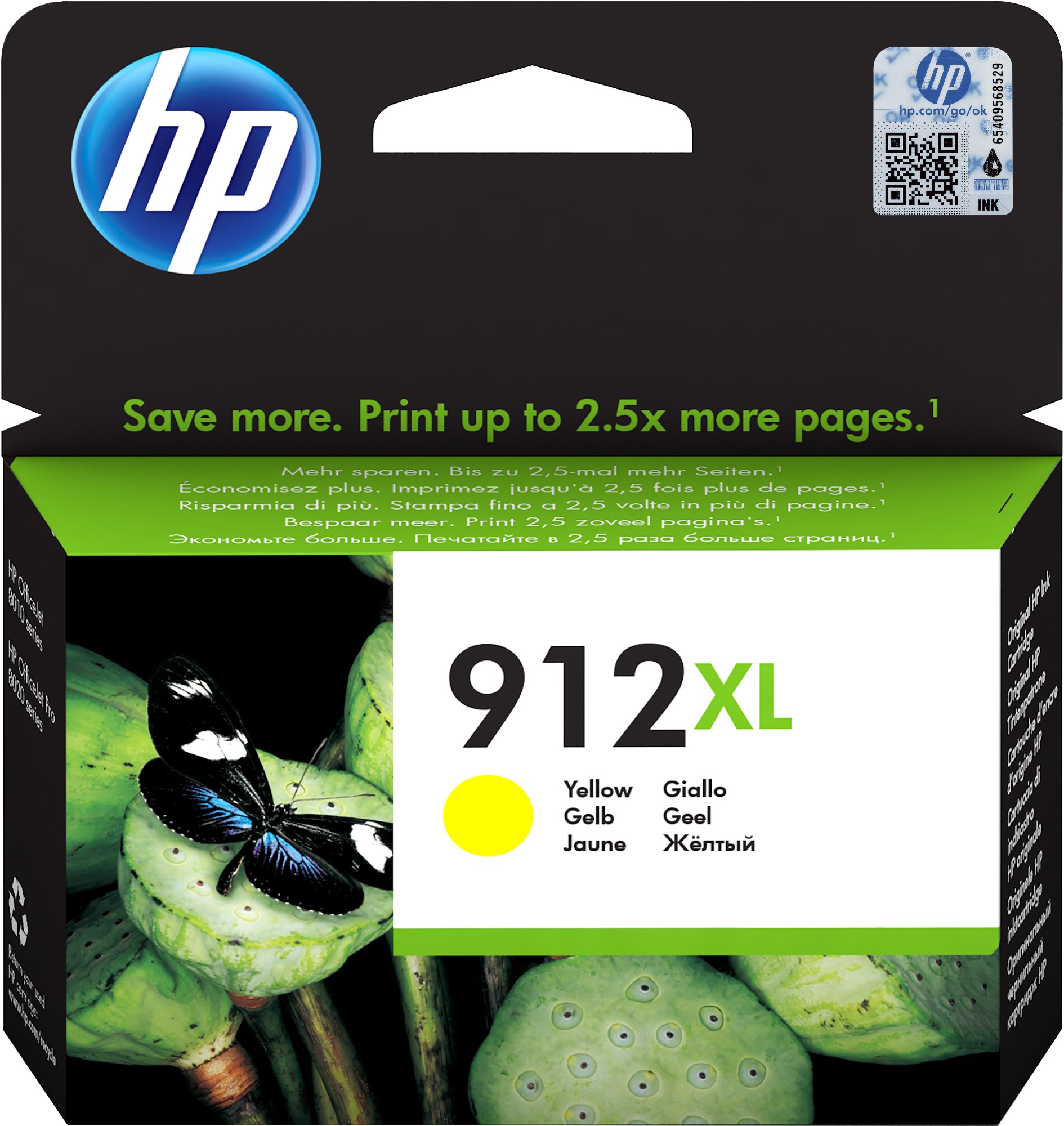 HP 912XL Ink Cartridge High Yield Yellow 3YL83AE
