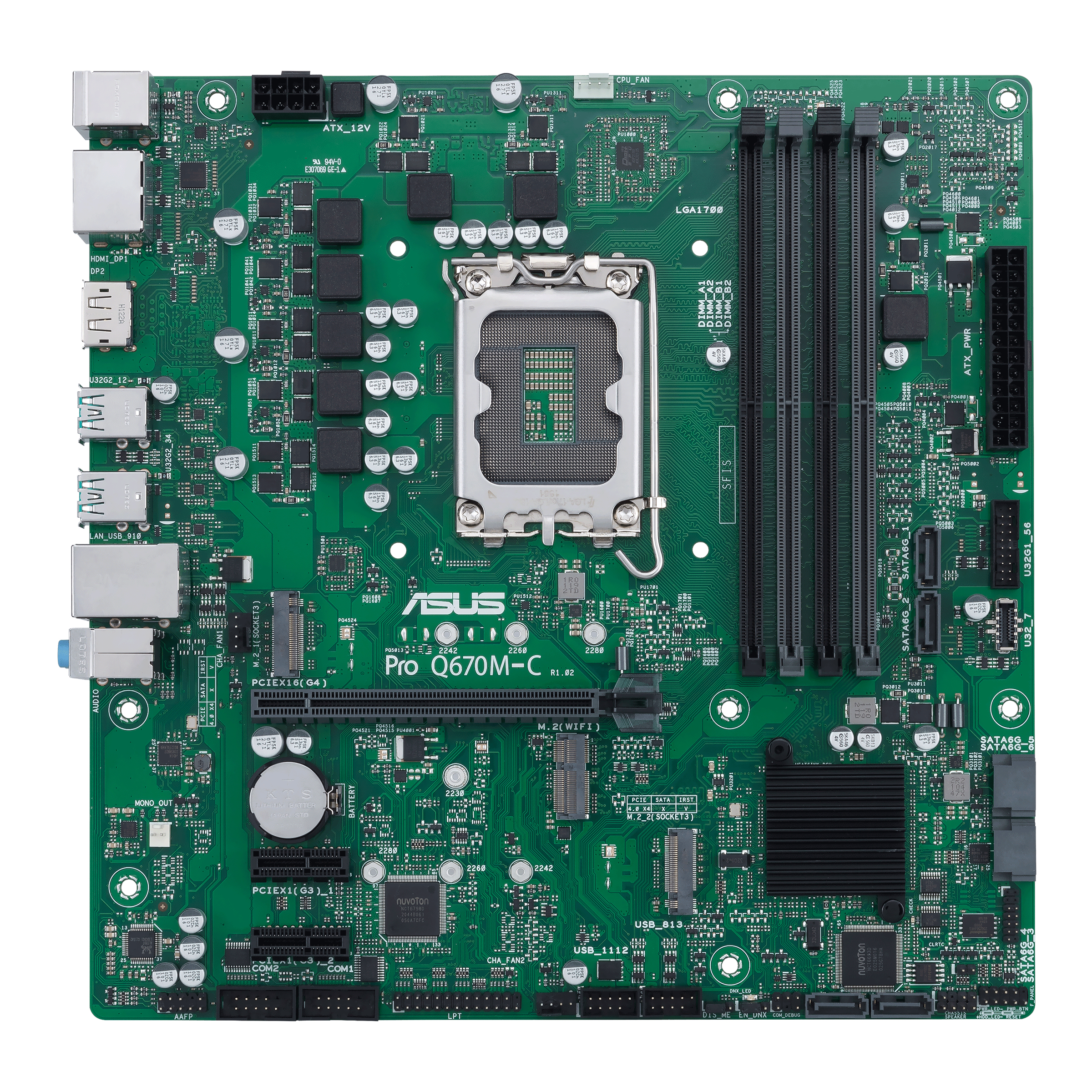 Image of ASUS PRO Q670M-C-CSM Intel Q670 LGA 1700 micro ATX