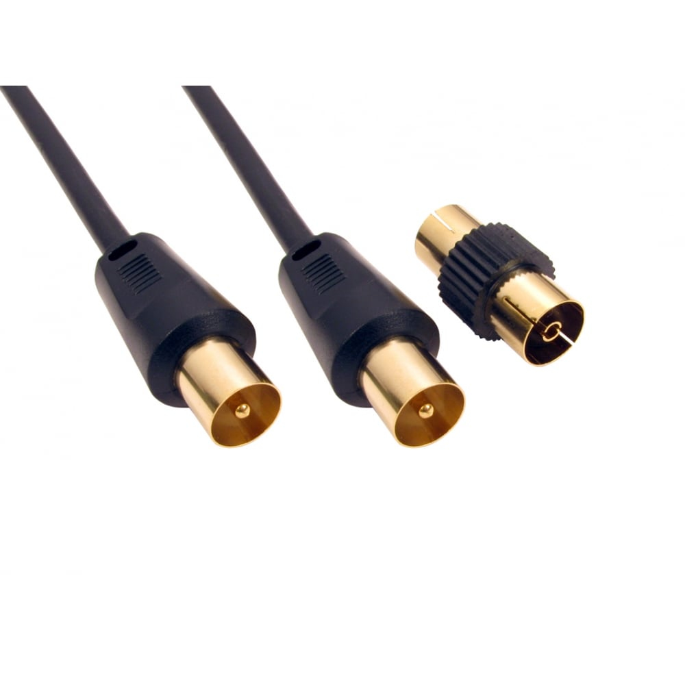 Cables Direct 2TV-000HBK coaxial cable 0.5 m RF Black