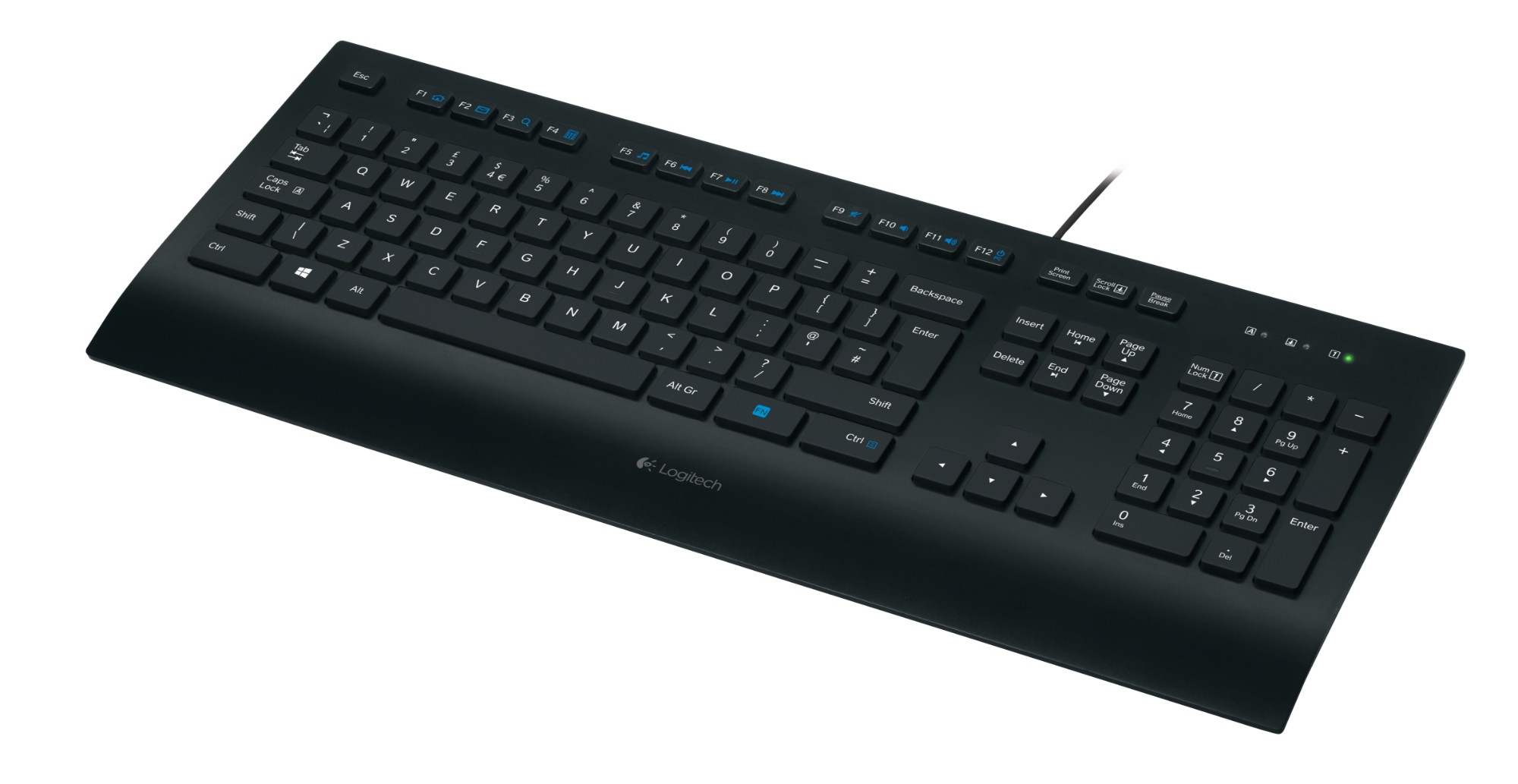 Logitech K280e keyboard USB QWERTY US International Black