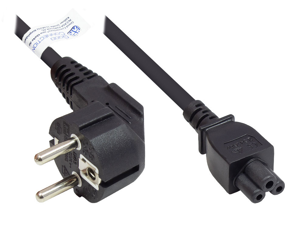 Alcasa P0105-S018 power cable Black 1.8 m Power plug type E+F C5 coupler